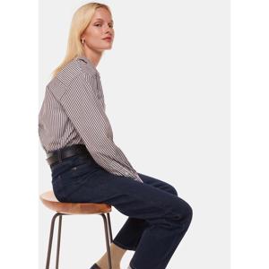 Whistles Dark Denim Stretch Barrel Leg Jean